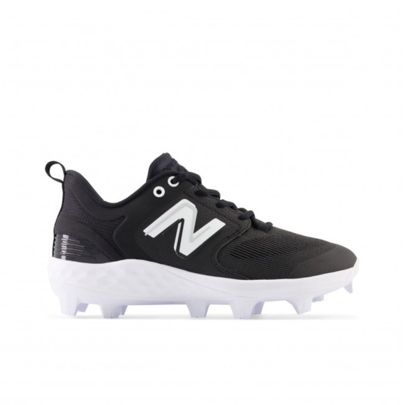 Mens New Balance Fresh Foam 3000 v6 Molded Cleats, Black/White. PL3000K6 main image 5